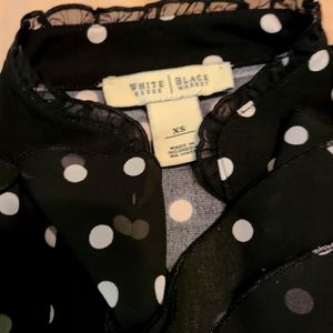 Black and White Polka Dot Mini Dress XS